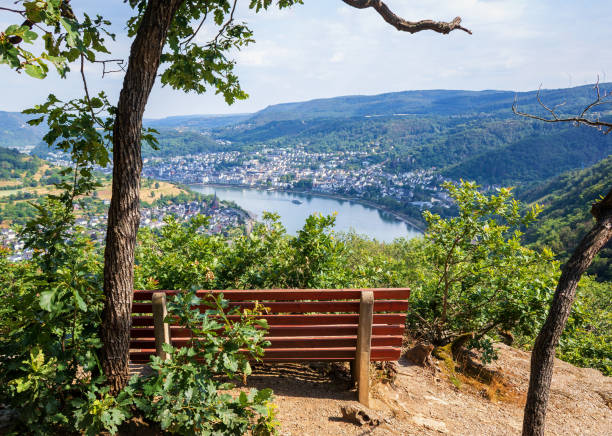 istock Bench with view to Boppard at Rhine valley 1565091250
