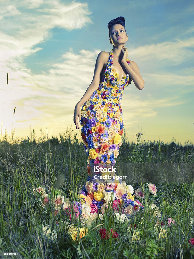 美しい花の女性のドレス - 花のロイヤリティフリーストックフォト