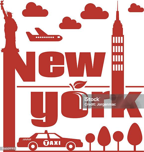 Абстрактный Ньюйорк — стоковая векторная графика и другие изображения на тему Автомобиль - Автомобиль, Американская культура, Архитектура