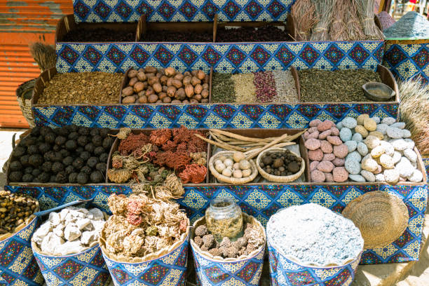 Close up colorful Bakhoor ( Incense ) in old city Acco market, Israel.