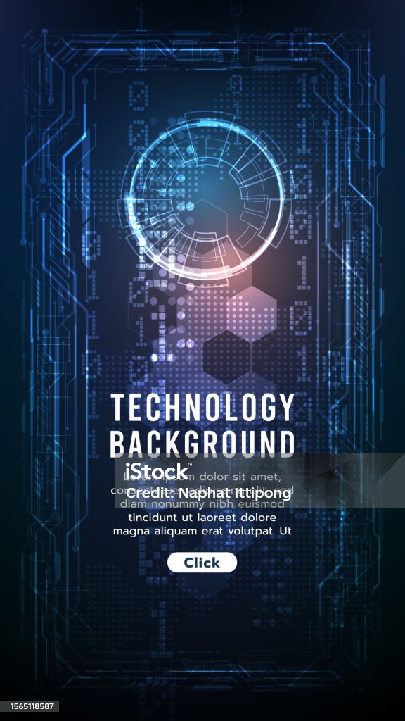 Hitech Digital Technology Futuristic Circuit Digital Stock Illustration ...