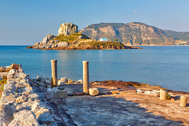 Ancient ruins on Kos, Greece stock photo