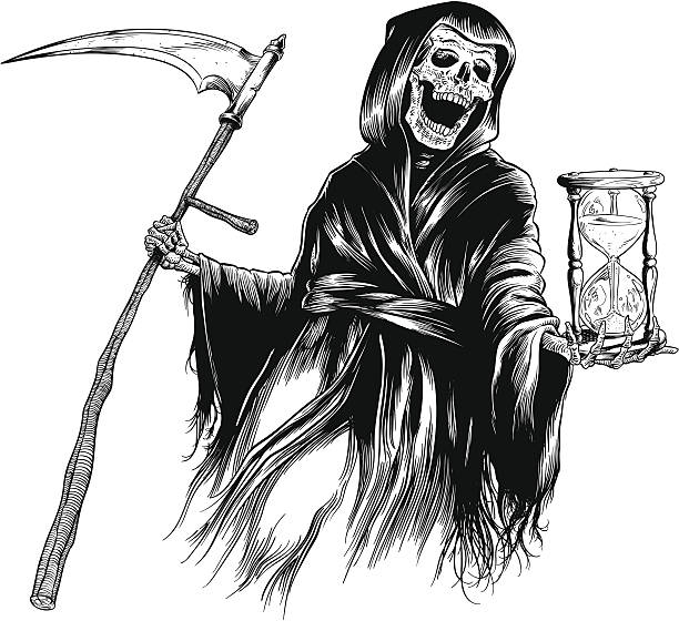 reaper - ölüm illüstrasyonlar stock illustrations