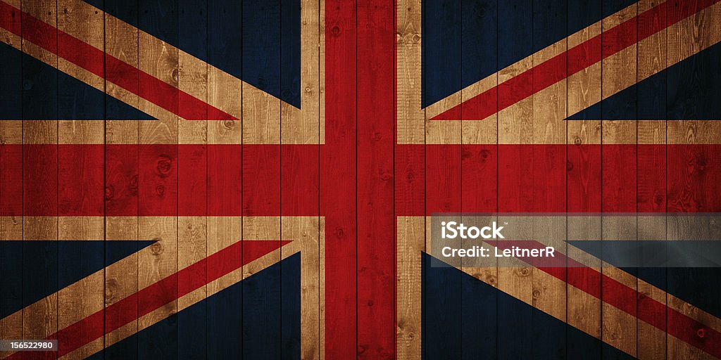 Bandeiras da Grã-Bretanha - Foto de stock de Antigo royalty-free