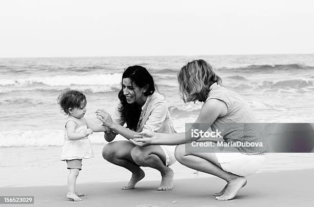 Happy Family Stock Photo - Download Image Now - Baby - Human Age, Beach, Couple - Relationship