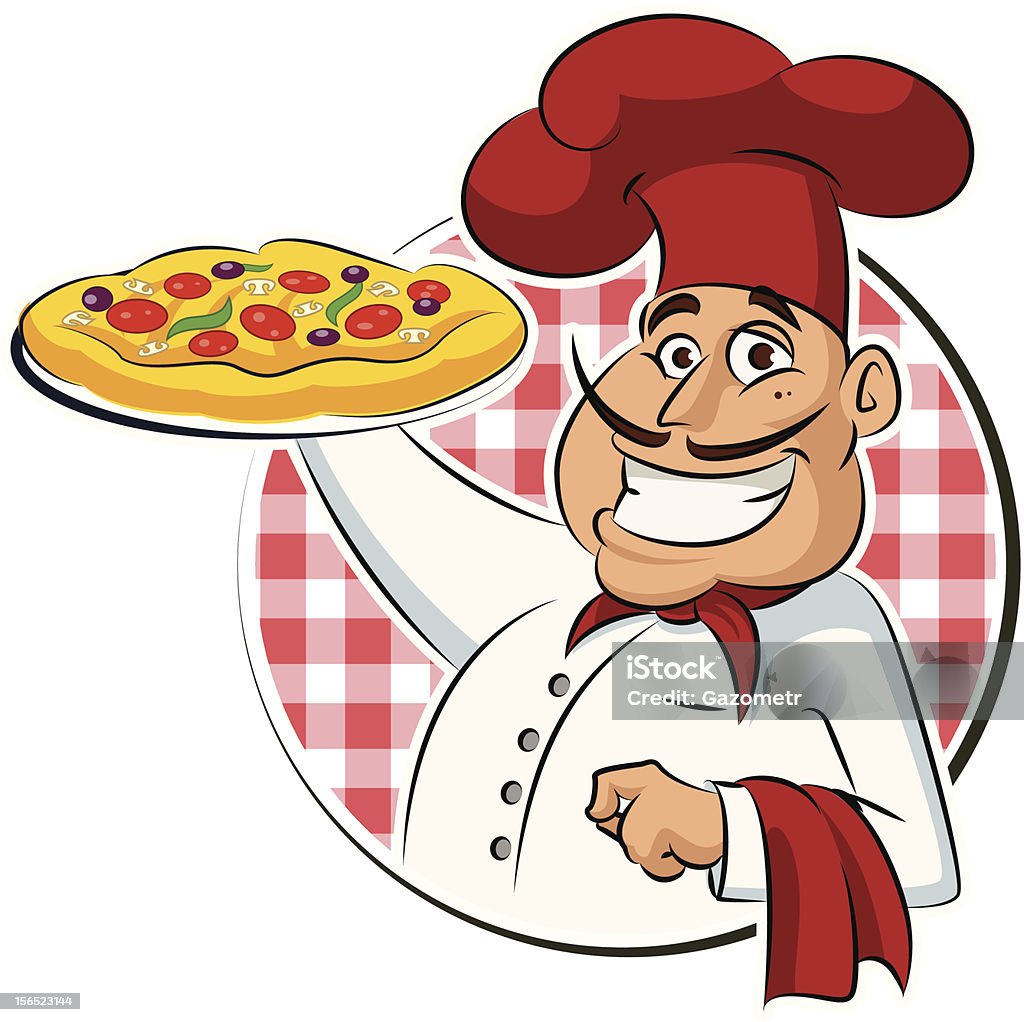 Cook Pizza Cook Pizza Vector illustration isolated on a white background Painting - Art Product stock vector