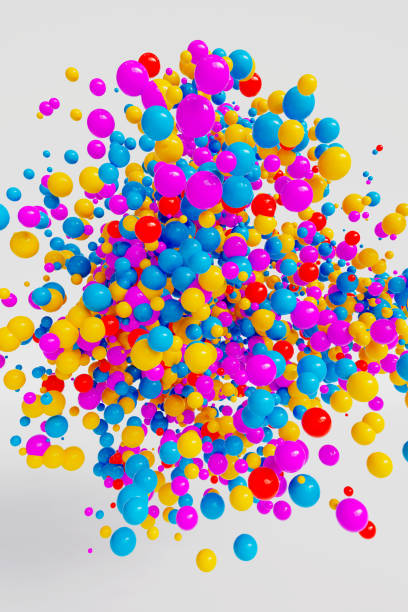 istock Colorful and Airborne Spheres Merge in Harmonious Dance 1565240991