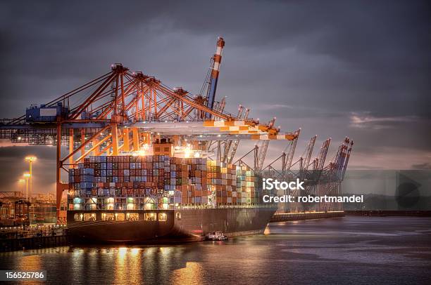 Harbor Stock Photo - Download Image Now - Harbor, Commercial Dock, Container Ship