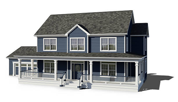 Two Story House - Blue