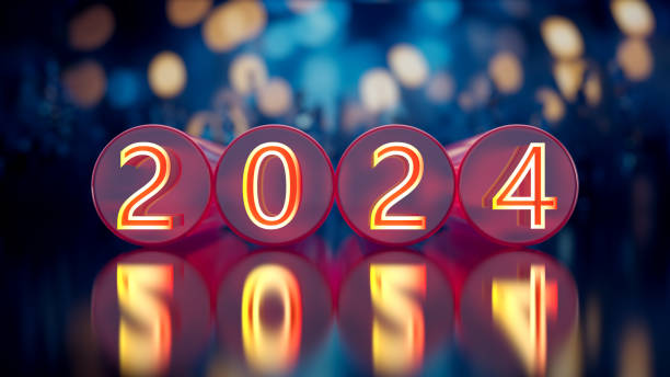 istock Christmas decorations and balls on bokeh background.  New Year 2024 1565294719
