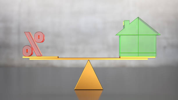 istock Financial management concept. Housing mortgage and risks 1565296336