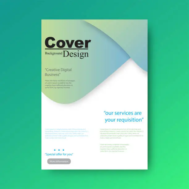 Vector illustration of Business Cover Background Flyer Design for Template