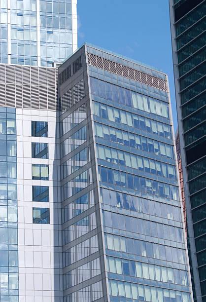 istock Modern office buildings on a city closeup 156534383