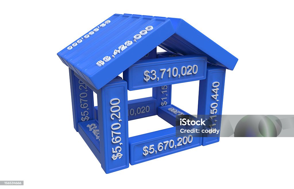 Стилизованные дом из таблицы 3d-элементов - Стоковые фото Богатство роялти-фри