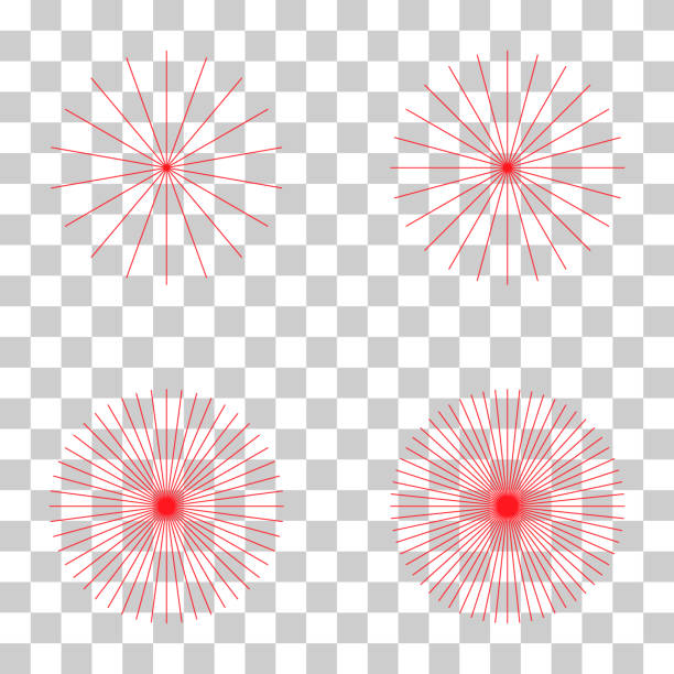 収束放射線バーストアイコンのセット、幾何学的なサンバースト要素、太陽の形ベクターイラスト - vanishing point点�のイラスト素材／クリップアート素材／マンガ素材／アイコン素材