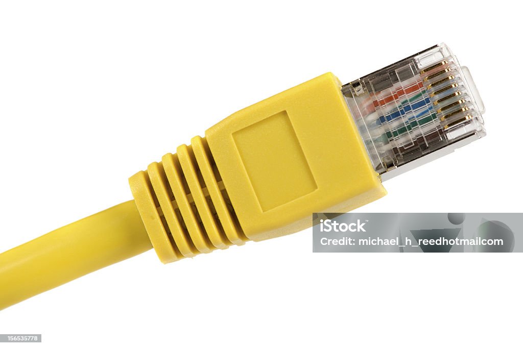 Ethernet-Kabel-Anschluss - Lizenzfrei Computerkabel Stock-Foto