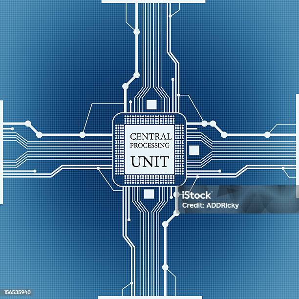 Cpu Scheda Circuito - Fotografie stock e altre immagini di Astratto - Astratto, Attrezzatura informatica, Bianco