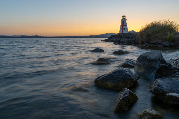 istock East Quoddy Lighthouse Replica at Lake Havasu at Sunset 1565367473