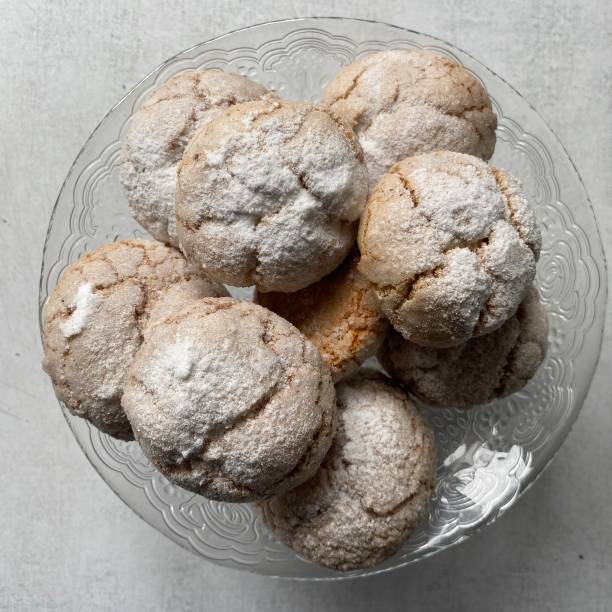 istock Image of the finished almond cookies 1565367818