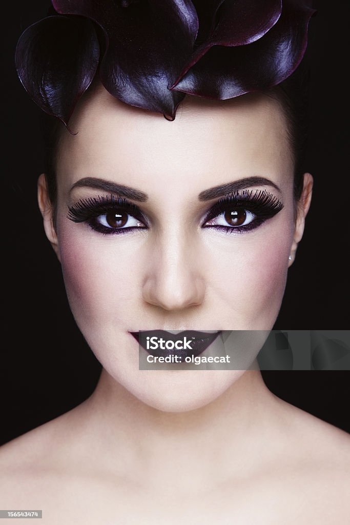 Viola make-up - Foto stock royalty-free di Adulto
