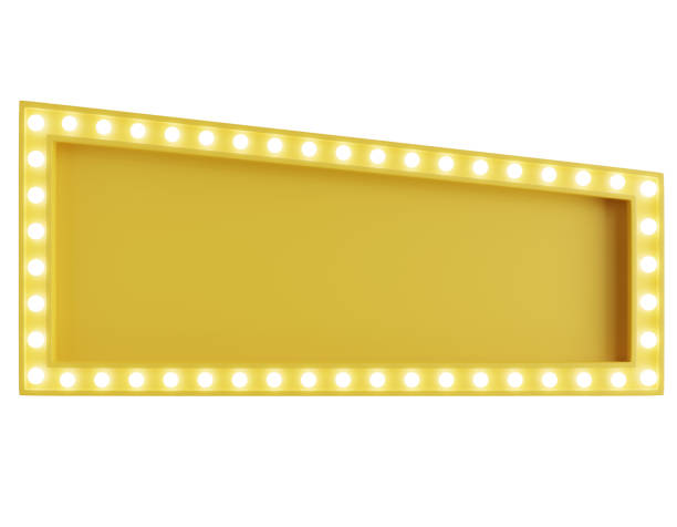 istock 3d render of yellow billboard with light bulb,with isolated background. 1565441055