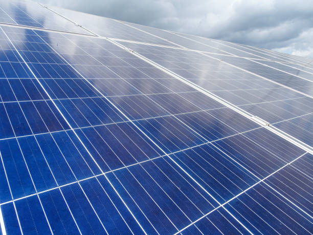 istock Power solar panels. Alternative clean green energy concept 1565482543