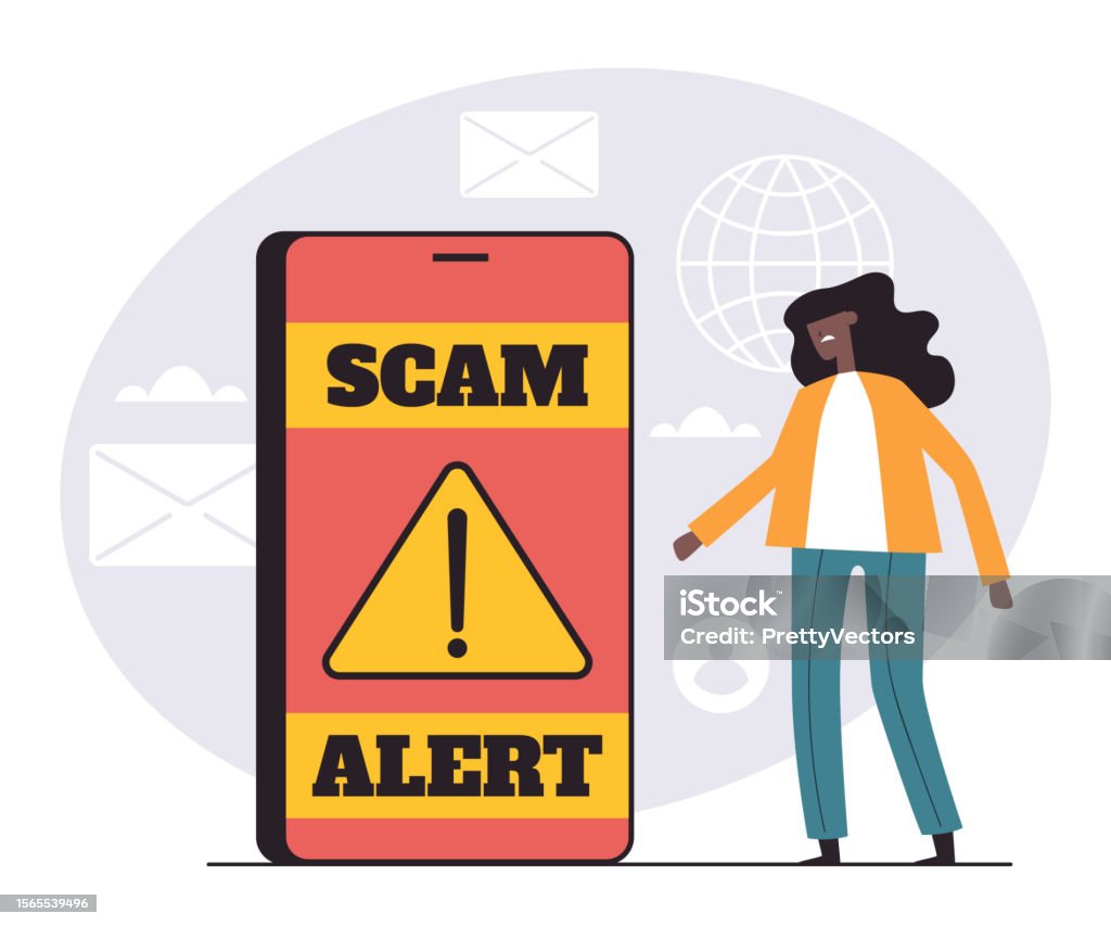 Alarm Scam Scam Alert Phone Fraud Warning Alarm Abstract Concept Vector Graphic ...