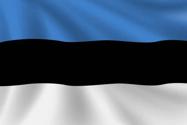 Vector illustration of Flag of Estonia. Estonian Flag. Vector Flag Background. Stock Illustration