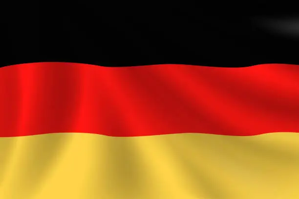 Vector illustration of Flag of Germany. German Flag. Vector Flag Background. Stock Illustration