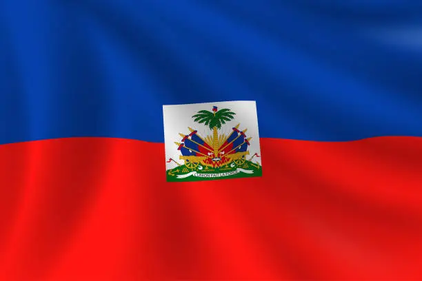 Vector illustration of Flag of Haiti. Haitian Flag. Vector Flag Background. Stock Illustration