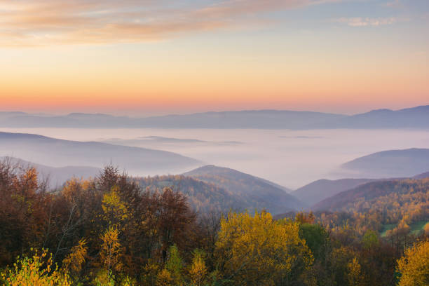 istock misty autumn sunrise in mountains 1565602971