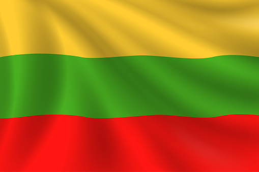 Flag of Lithuania. Lithuanian Flag. Vector Flag Background. Stock Illustration