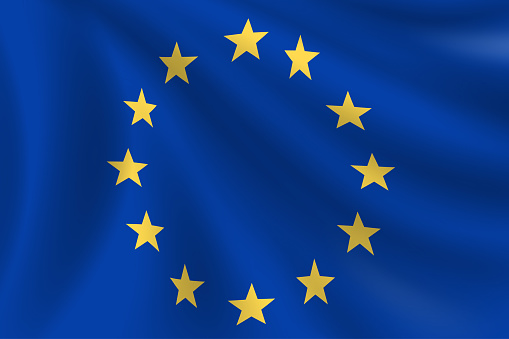 Flag of European Union. European Flag. Vector Flag Background. Stock Illustration