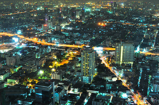 Night cityscape stock photo