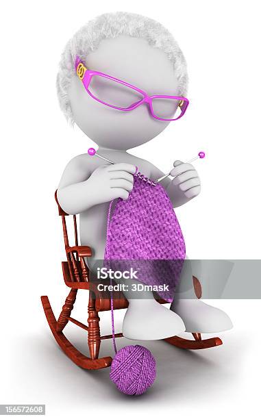 3d White People Old Woman Stock Photo - Download Image Now - Grandmother, Illustration, Three Dimensional