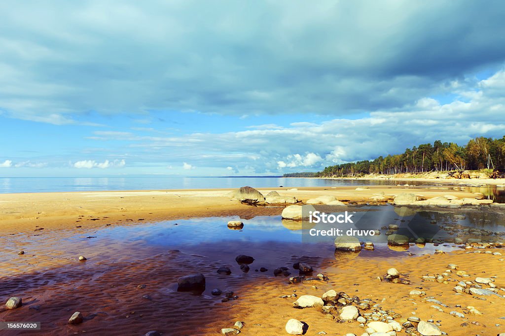 Rocky praia e litoral - Royalty-free Abstrato Foto de stock