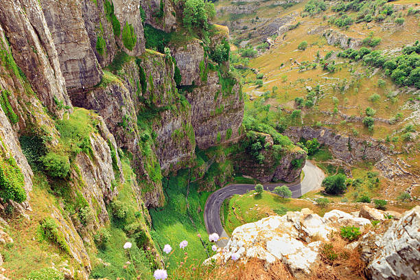 vista da sopra - highway road street twisted foto e immagini stock