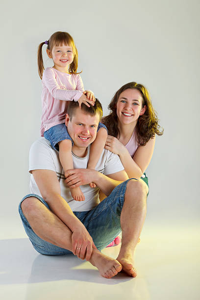 istock Happy family of three 156579082