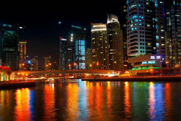 Photo of Nightlife in Dubai Marina. UAE. November 16, 2012