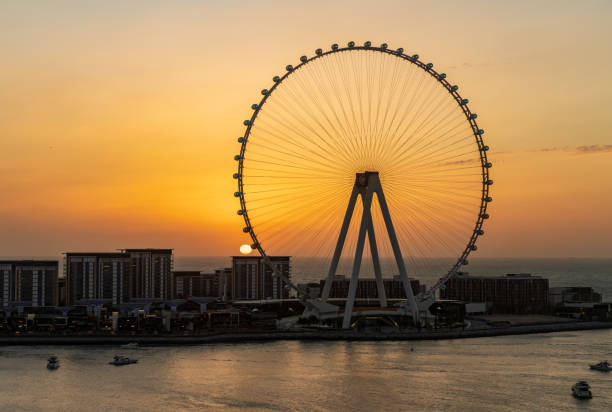 istock Sunset behind Ain Dubai observation wheel on Bluewaters Island 1565808507