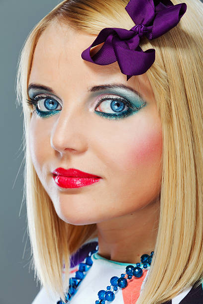 istock Young woman with bright make-up 156582118