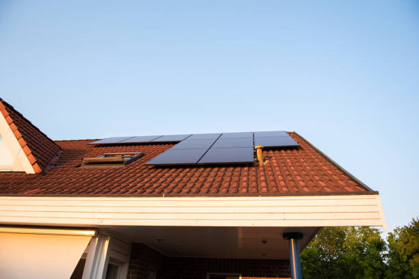 istock Single family house with solar system or photovoltaic system 1565826219