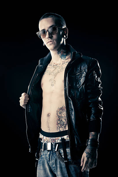 Young male with tattoos