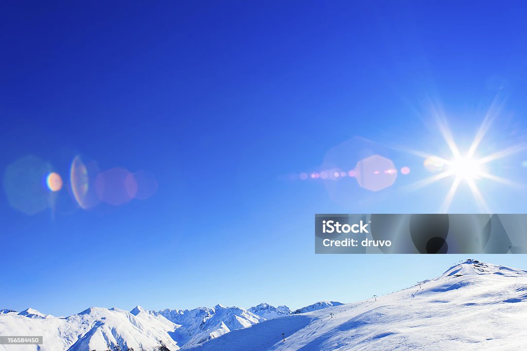 Sonne über italienischen Alpen - Lizenzfrei Abenteuer Stock-Foto