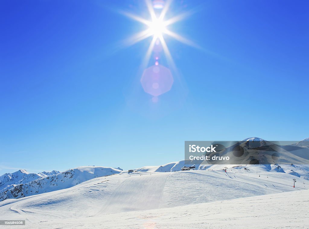 Sonne über italienischen Alpen - Lizenzfrei Abenteuer Stock-Foto
