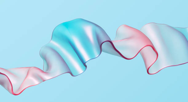 istock Abstract background, colorful curvy translucent ribbon 1565851897
