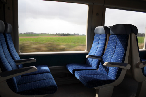 Interior of modern train