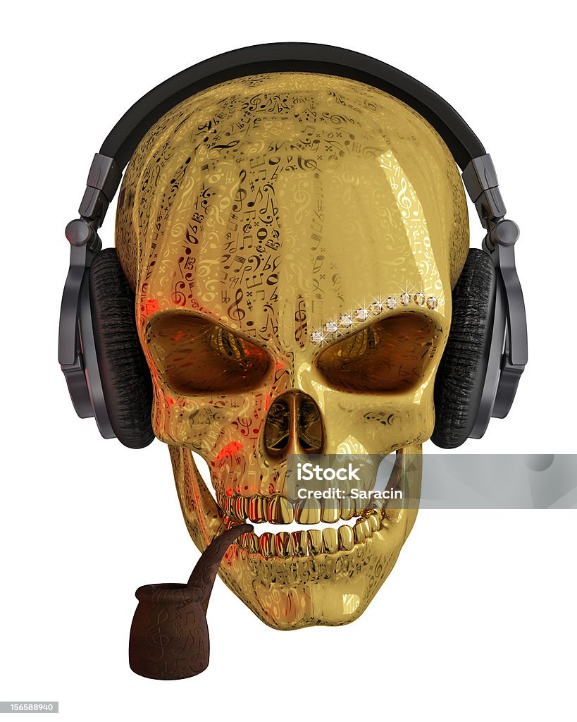 Золотой Skull - Стоковые фото Алмаз роялти-фри