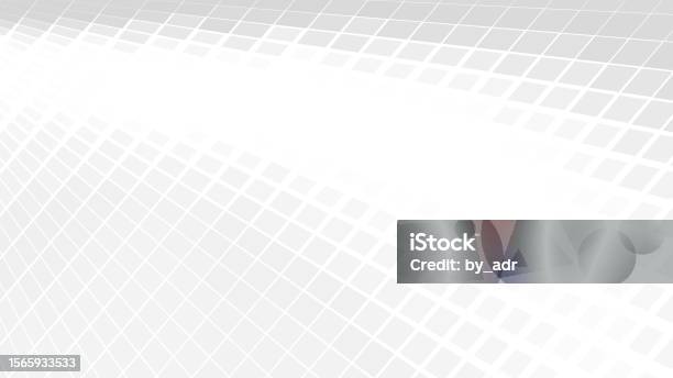 Gray Grid Background Vector Light Gray Perspective Grid On A White Minimal Vector Graphic ...