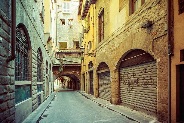 istock Empty street in Florence, Italy 156594133